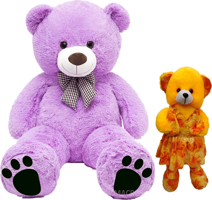 Macros Purple Teddy with Cute Baby Doll limited Edition for Gift
