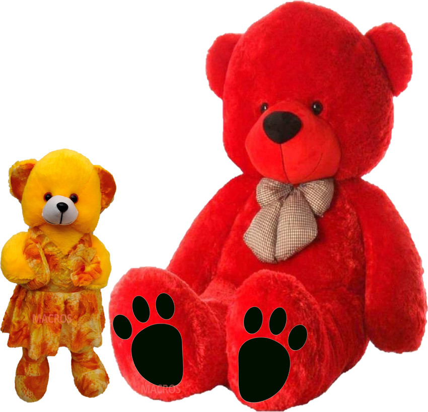 Macros Red Teddy with Cute Baby Doll limited Edition for Gift