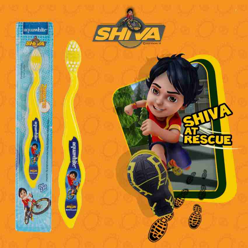 aquawhite Shiva Zig Zag Kids Toothbrush + Fluoride Free
