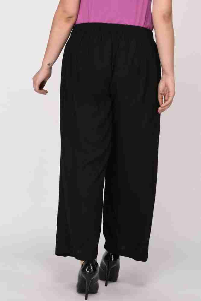 Buy Lastinch Women's Regular Fit Casual Trousers (XX-Small, Black) at