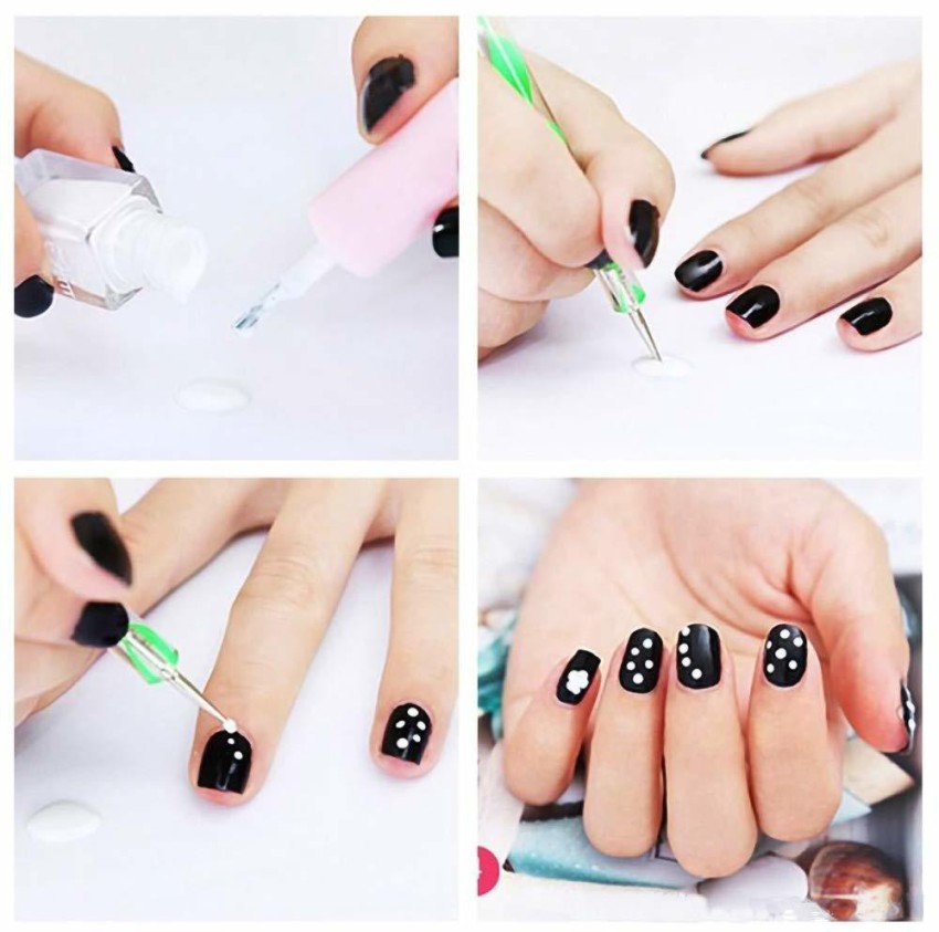 2 Way Dotting Pen Tool Nail Art Tip Dot Paint Manicure kit (5pc)