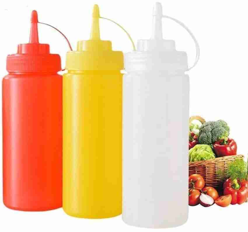 Kitchen Plastic Squeeze Bottle Dispenser for Sauce Vinegar Oil Ketchup