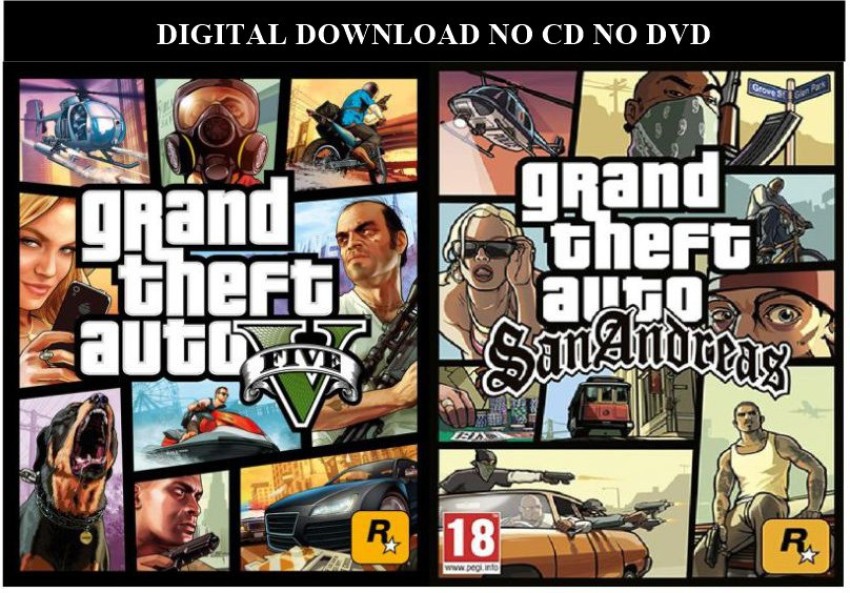 Kit 2 Jogos GTA V + GTA San Andreas