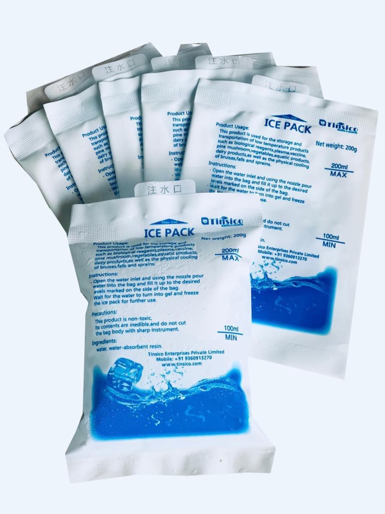 Tinsico ICEP1015 Gel Ice Pack (Pack of 5) 10x15 cm Reusable Cold