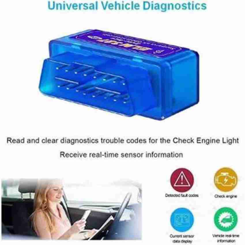 AUTOPOWERZ Mini ELM327 Bluetooth V2.1 ELM 327 Car Code Reader OBD2 Car  Diagnostic Tool for OBDII Protocol for Android/Windows OBD Reader (Blue)