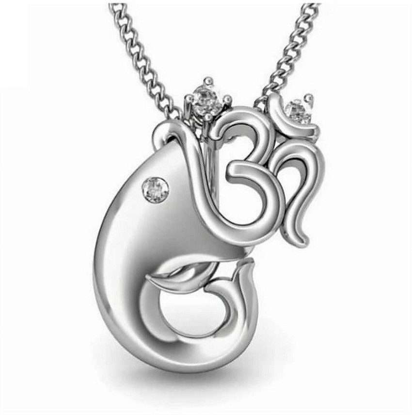 Silver ganesh pendant online deals