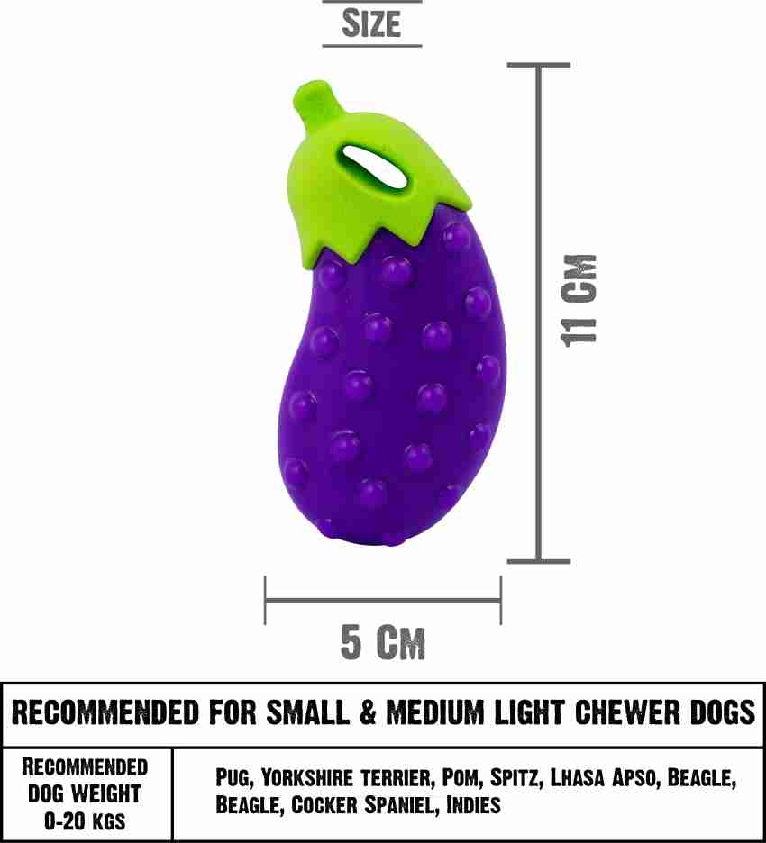 FOFOS Vegi-Bites Eggplant Dog Toy - Tails In The House