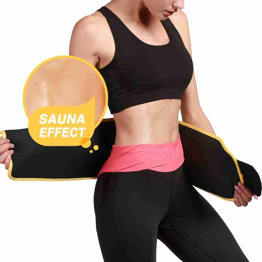 RBS Flexible Slim Belt for Men Women Waist Stomach Belt Shaper Fitness Belt  Yoga wrap Fat Burner Belt Unisex Weight Loss Back Pain Gym(YELLOW-Color)