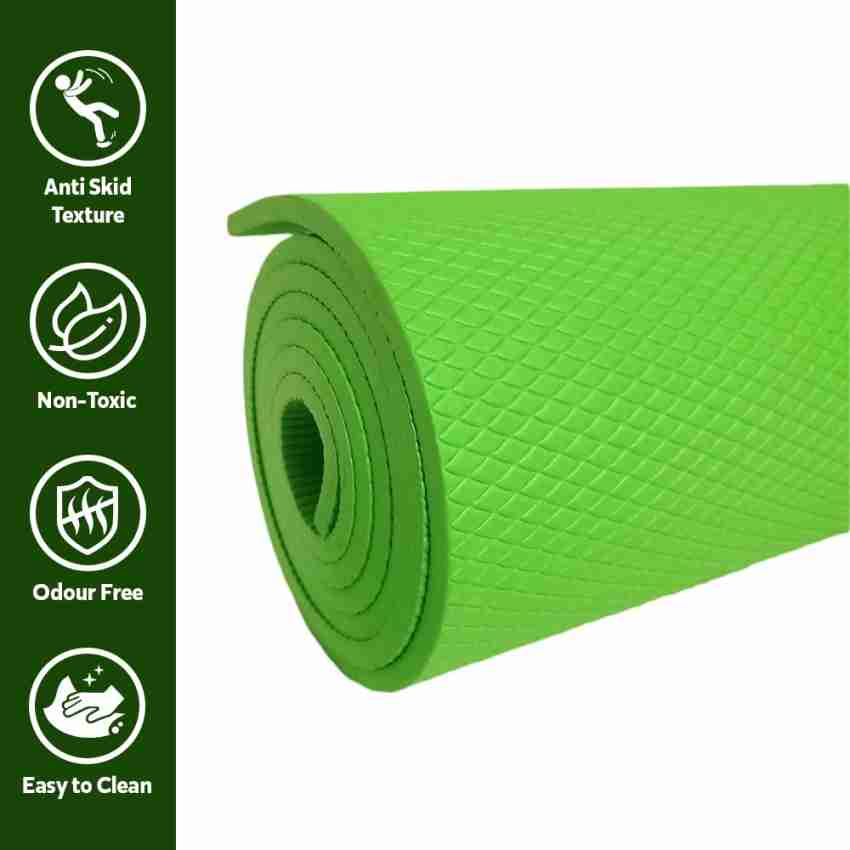 YFMATS 4MM(Green)-100% EVA ANTI SKID Light Weight GREEN YOGA MAT