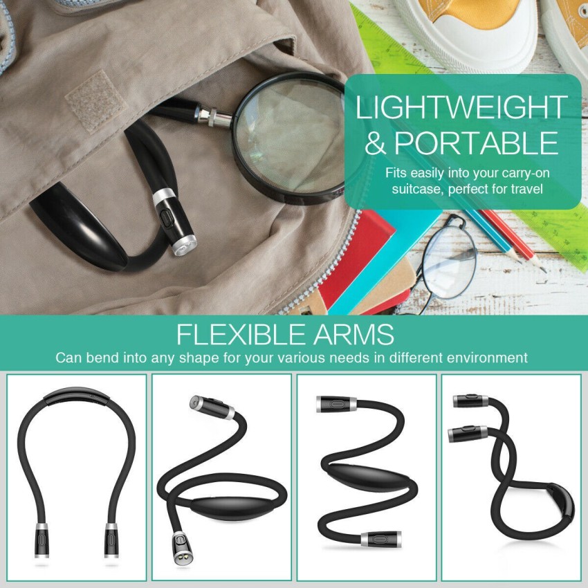 Hands-free LED Knitting Huglight Over Neck Reading Light Flexible Portable  //