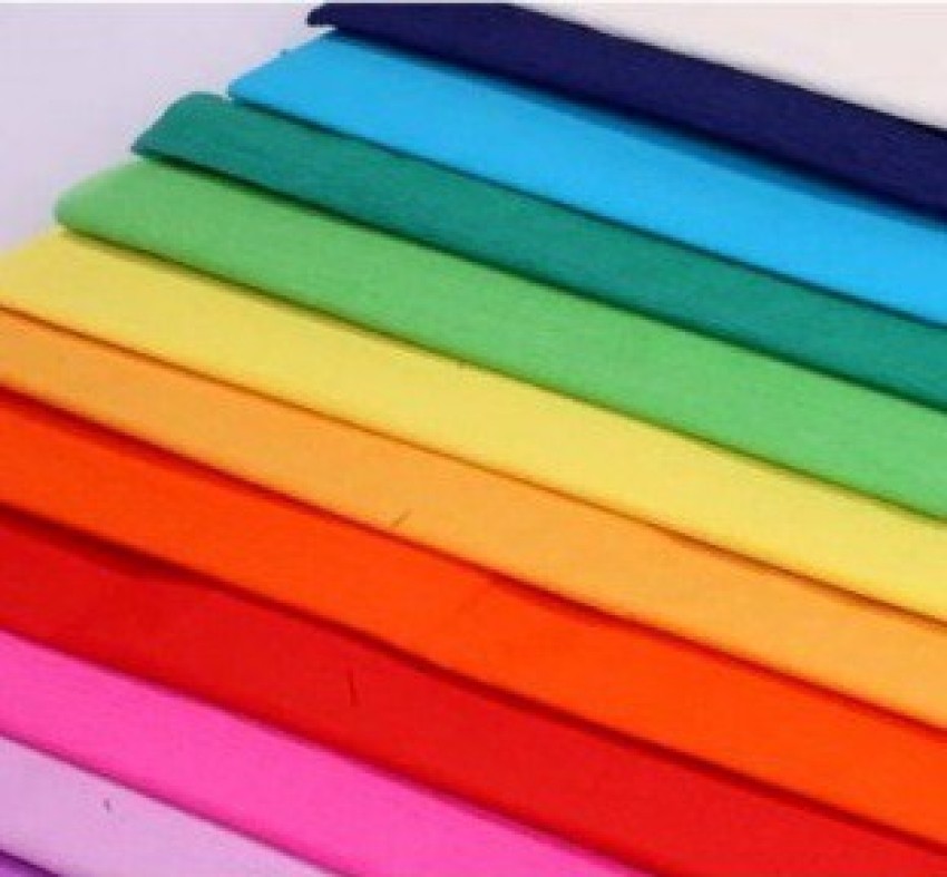 ARU 5 Sheets Daily crafts Crepe Paper Sheets for DIY Flower Making and  Wrapping (Note Mix Color, 50 x 150 cm)