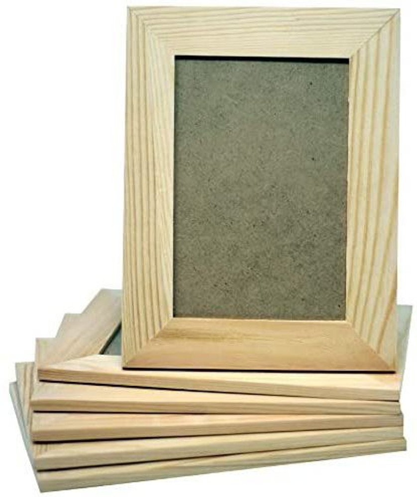 Creative Hobbies Pack Of 6 Unfinished Solid Pine Wood Picture