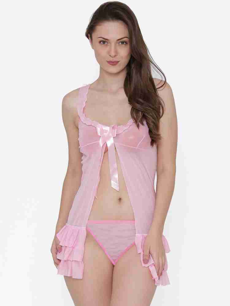 Velvi Figure Sexy Pink Babydoll Lingerie