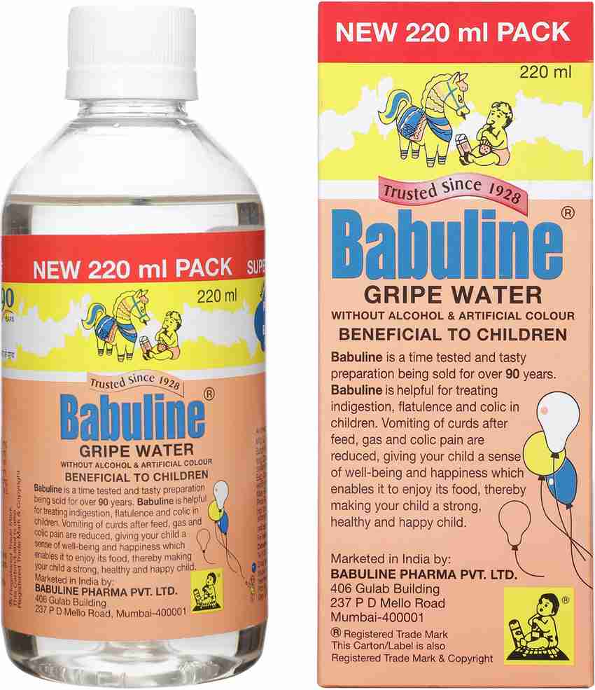 Babuline Gripe Water Ayurvedic Herbal Water for Kids 220ml Pack