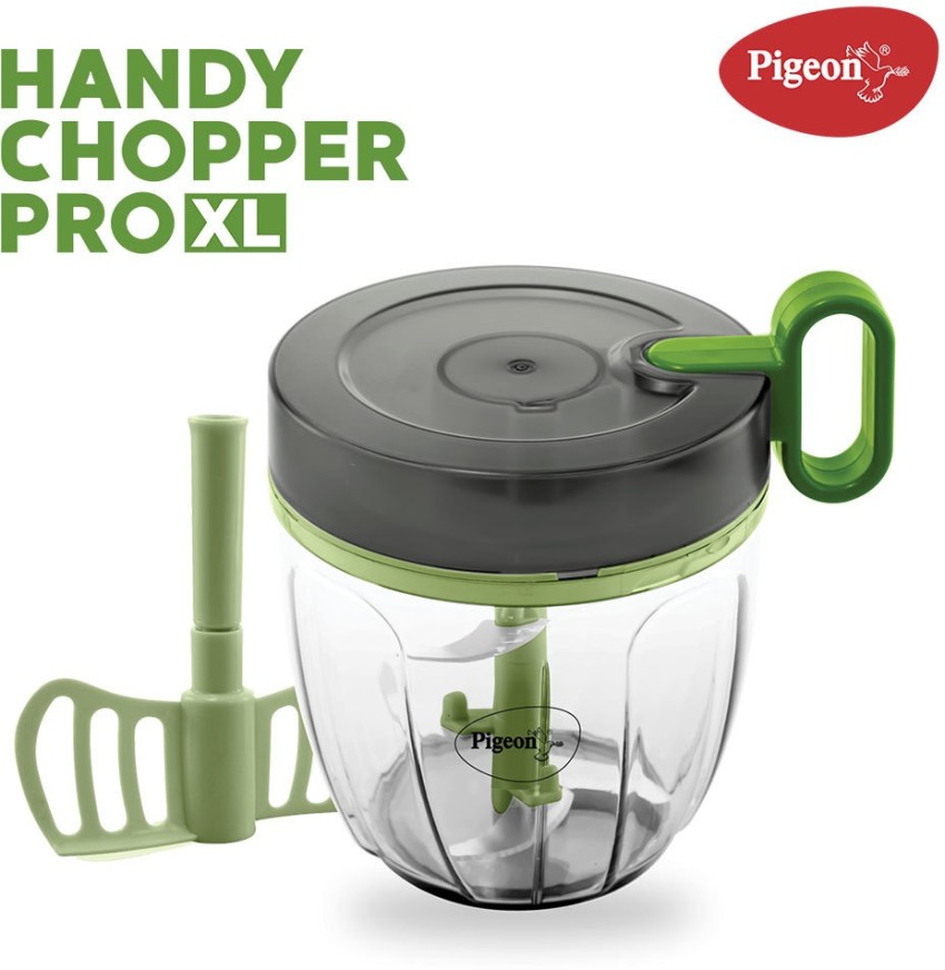 Pigeon by Stovekraft Handy Mini Plastic Chopper with 3 Blades, Grey