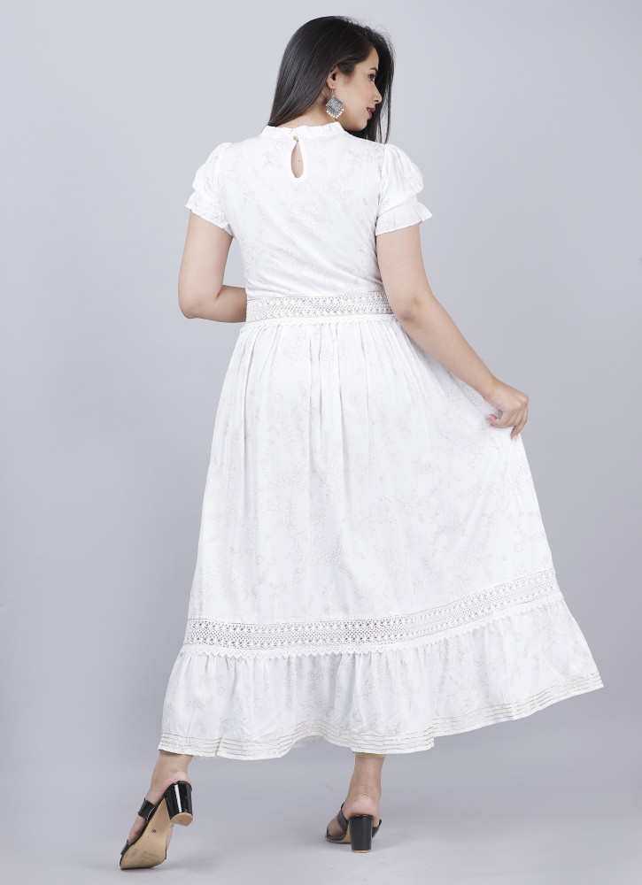 Spring and 2024 summer white frocks