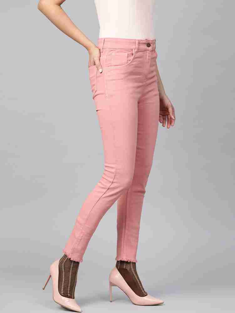 SASSAFRAS Slim Women Pink Jeans - Buy SASSAFRAS Slim Women Pink Jeans  Online at Best Prices in India