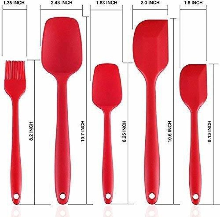 Silicone Spatulas, 8.2 Inch Small Rubber Spoon Spatula Heat