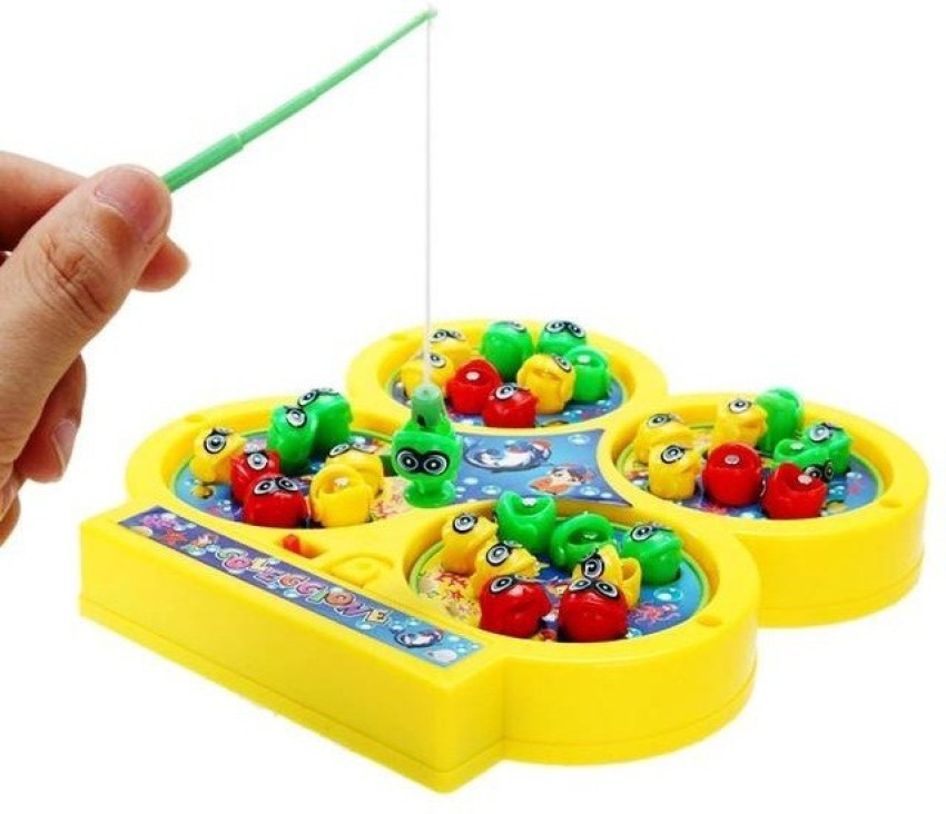 GoBaby Musical Rotating Fish Catching Game, Fishing Games for Kids