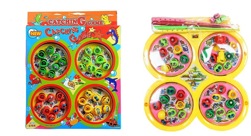 MeToy Fishing Game for Kids, Magnetic Fish Catching Game with 32