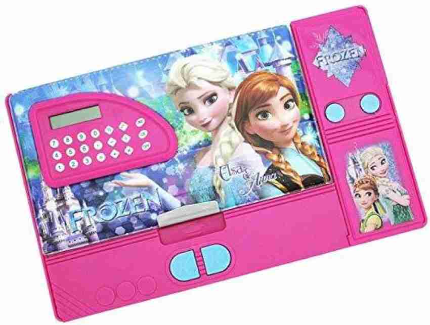 SHOPAHOLIC Frozen Printed Jumbo Gadget Pencil Box with Water Glittery Pen  (Pink)