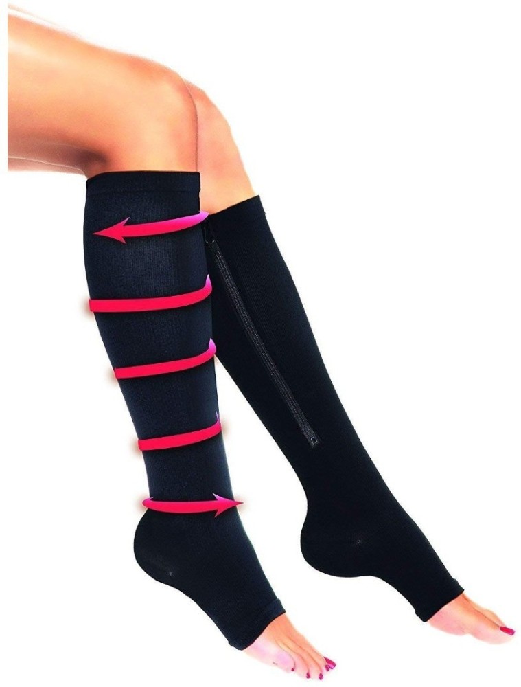 ZURU BUNCH Zipper Medical Compression Socks with Open Toe - Best Support  Zip Stocking _1 PAIR Ankle Support - Buy ZURU BUNCH Zipper Medical  Compression Socks with Open Toe - Best Support