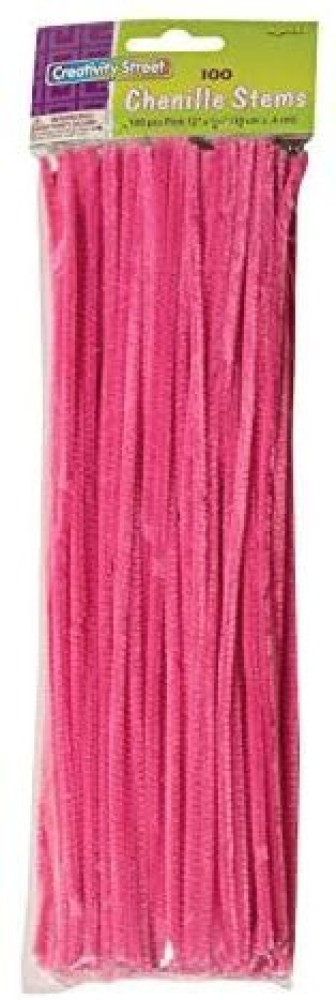 Pink Pipe Cleaners I Chenille Stem, 100 Pieces