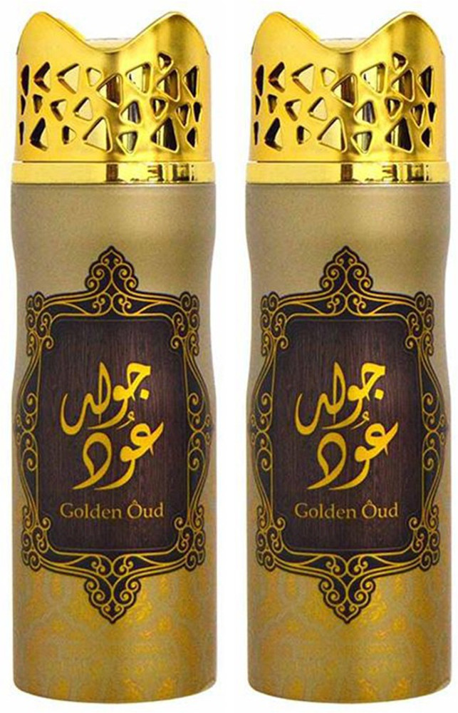 ASDAAF Golden Oud Perfumed Body Spray 200ml Pack of 2 Deodorant