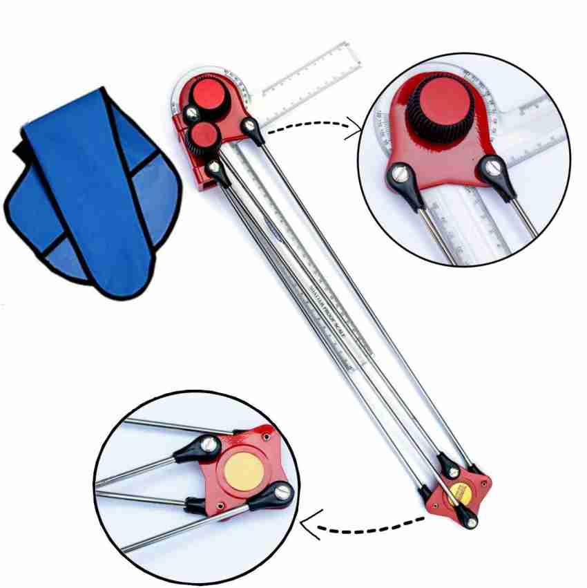 Book birds Mini Drafter for Engineering Drawing for Students, Architect,  Artist Contains Mini Drafter, Sheet Container Tube, Scale, Pro-circle Set  Square and Board Clips Combo Drafting Compass Set Price in India