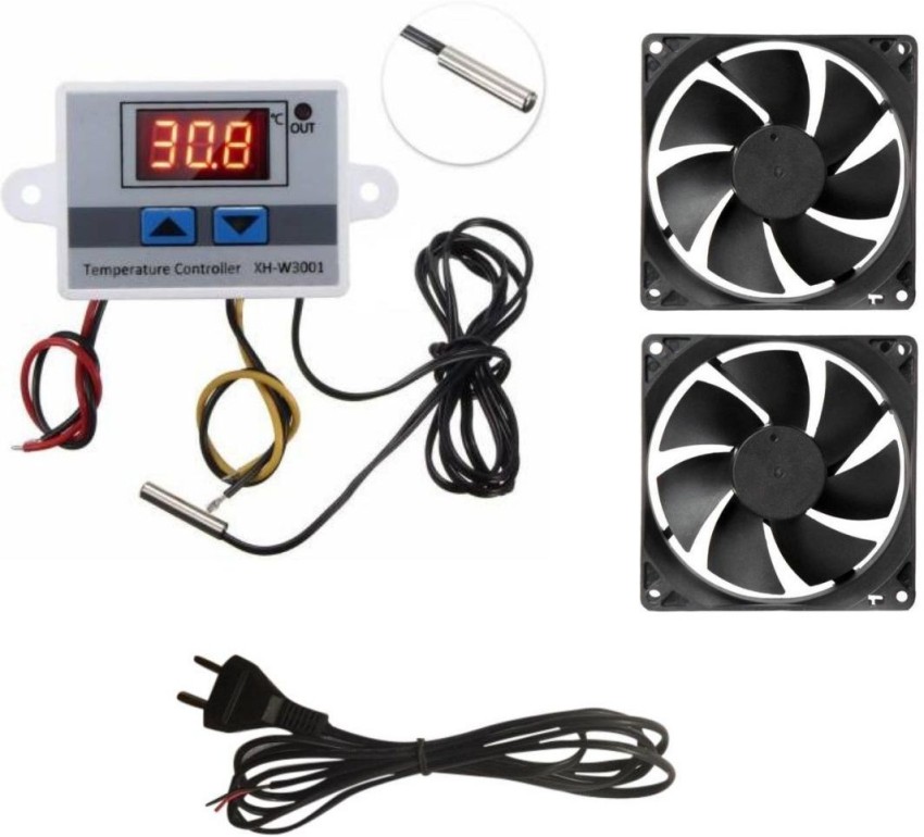 TechSupreme COMBO 1 W3001 2 3 Inch Cooling Fan 2 Pin AC Power Cord