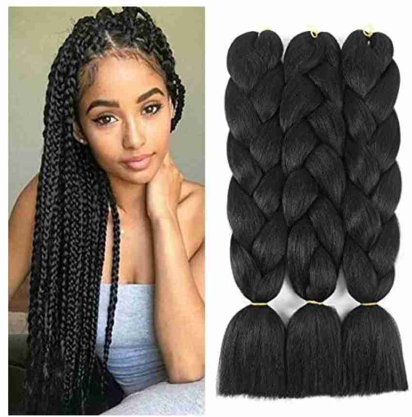 Sunflower Girl Jumbo Braids Kanekalon Braiding Extensions 24 Inch Jumbo  Braiding For Women Twist Braiding 3 P Hair Extension Price in India - Buy  Sunflower Girl Jumbo Braids Kanekalon Braiding Extensions 24