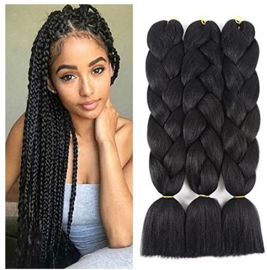  Youthfee Fully Handmade Big Twisted Braided Ponytail Hair  Extensions for Black Women Natural Looking Super Lightweight Twisted Braids  Hair Piece : Beauty & Personal Care
