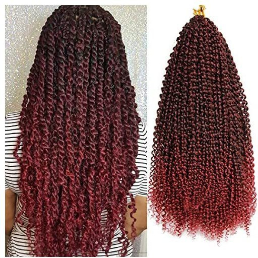 Dorsanee 7 Packs Passion Twist 18 Inch Water Wave Passion Twist Crochet  Braiding Synthetic Braids Goddess Locs Long Boh Hair Extension Price in  India - Buy Dorsanee 7 Packs Passion Twist 18