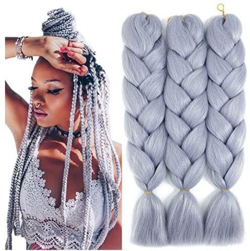 Fu Shen Synthetic Jumbo Braiding For Women Crochet Twist Braids Extensions  Kanekalon Fibre Braids 24 Inches 100G Piece Hair Extension Price in India -  Buy Fu Shen Synthetic Jumbo Braiding For Women