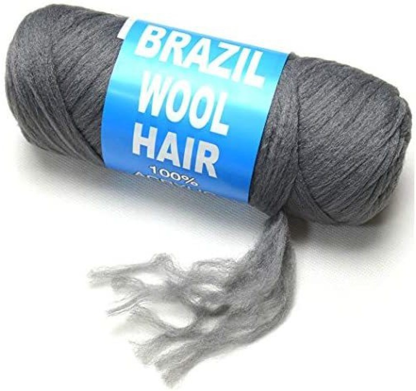 Bluple Brazilian Wool 1 Roll Dark Acrylic Yarn For African Braiding  Sengalese Twisting Jumbo Braids/Crochet Faux Hair Extension Price in India  - Buy Bluple Brazilian Wool 1 Roll Dark Acrylic Yarn For