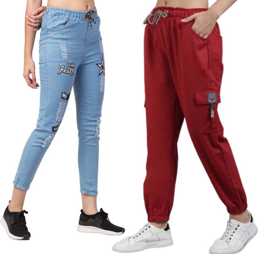 Nios Fashion Jogger Fit Girls Dark Blue Jeans - Buy Nios Fashion Jogger Fit  Girls Dark Blue Jeans Online at Best Prices in India
