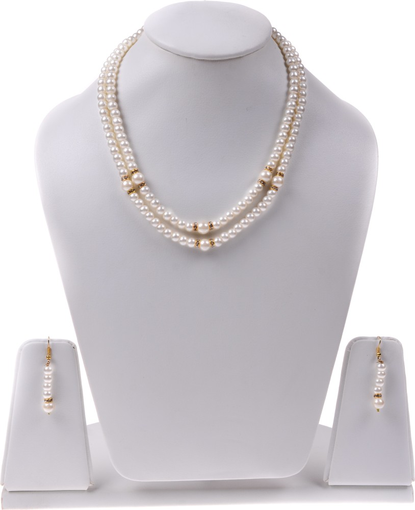 Pearl necklace set on sale flipkart