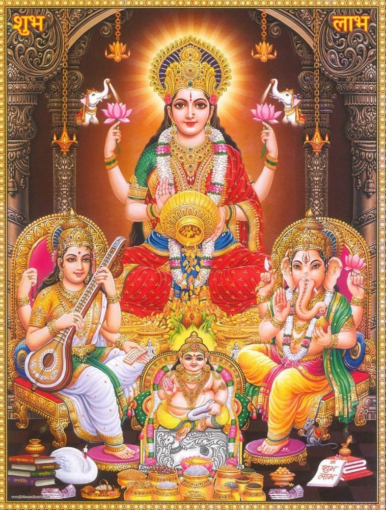 Ganesh Lakshmi Wallpapers - Top Free Ganesh Lakshmi Backgrounds -  WallpaperAccess