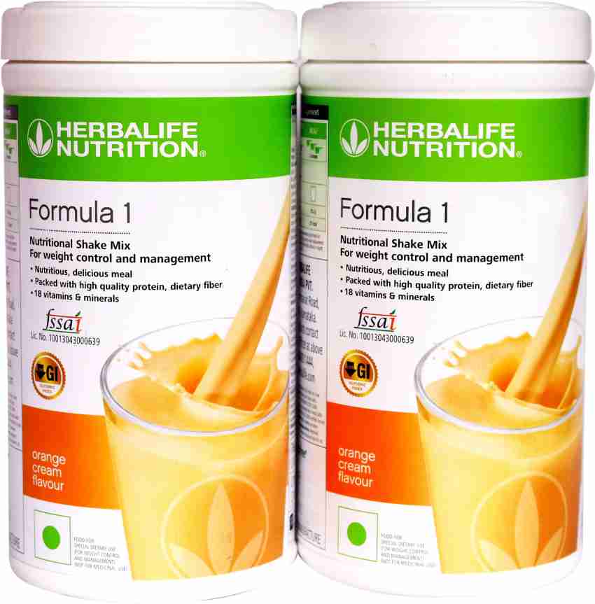 Buy HERBALIFE NUTRITION 2 PCS OF Formula 1 NUTRITION al Shake Mix CHOCOLATE  + ORANGE Flavor Online at Best Prices in India - JioMart.
