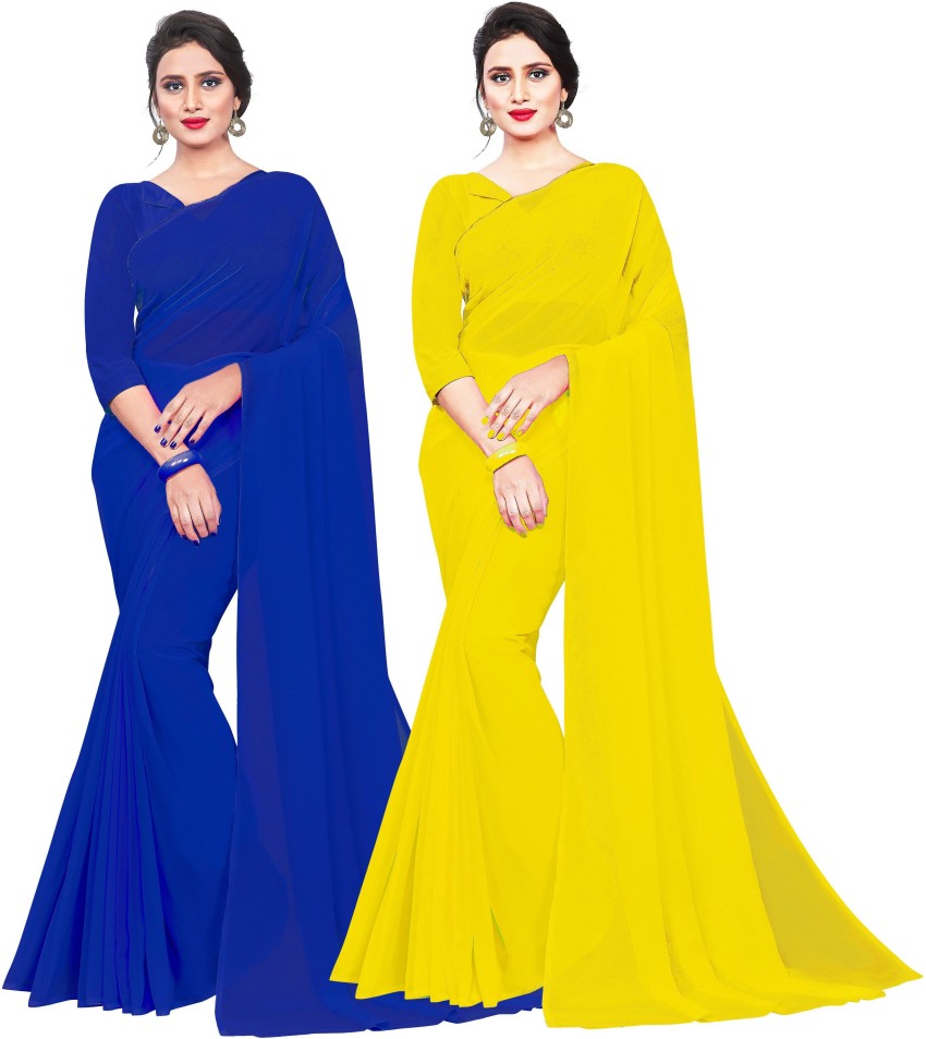 Plain sarees cheap online flipkart