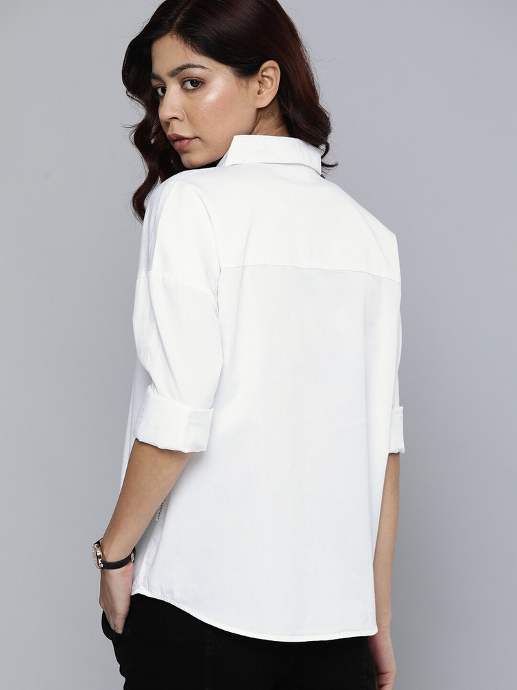 H and m top white shirt womens