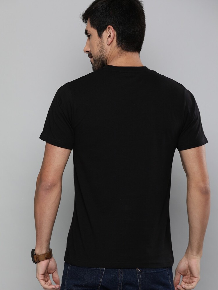 HERE&NOW Solid Men Round Neck Black T-Shirt - Buy HERE&NOW Solid Men Round  Neck Black T-Shirt Online at Best Prices in India