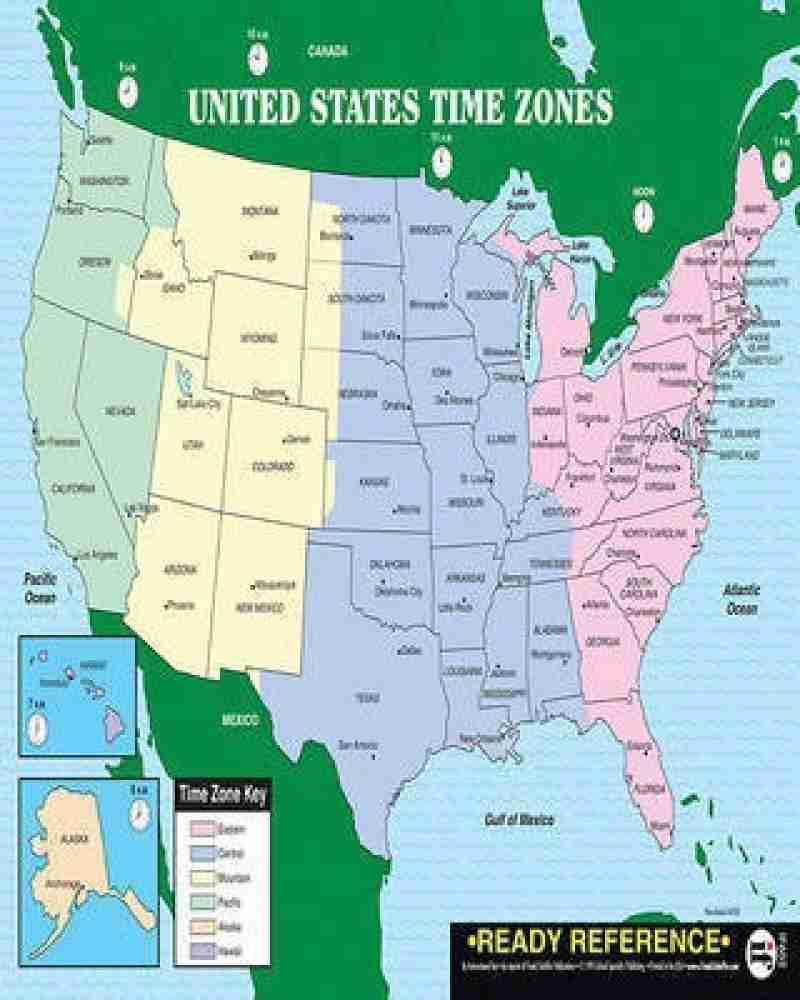 USA Time Zones Map With Cities And Current Local Time 12, 56% OFF