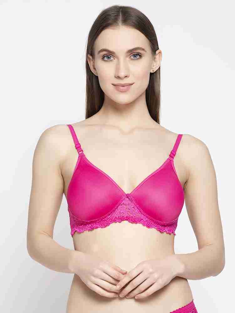Buy PrettyCat Pink Lace Non Wired Non Padded Styled Back Bralette