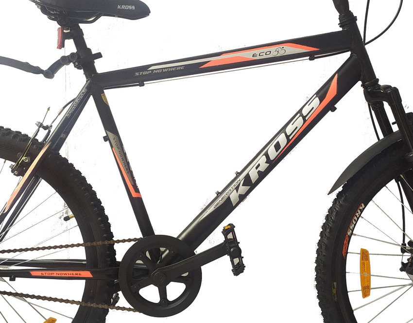 Kross Eco 26T City Bike Front Disc Brake Shocker Black Sports Single Speed Bicycle 26 T Hybrid Cycle City Bike Price in India Buy Kross Eco 26T City Bike Front Disc