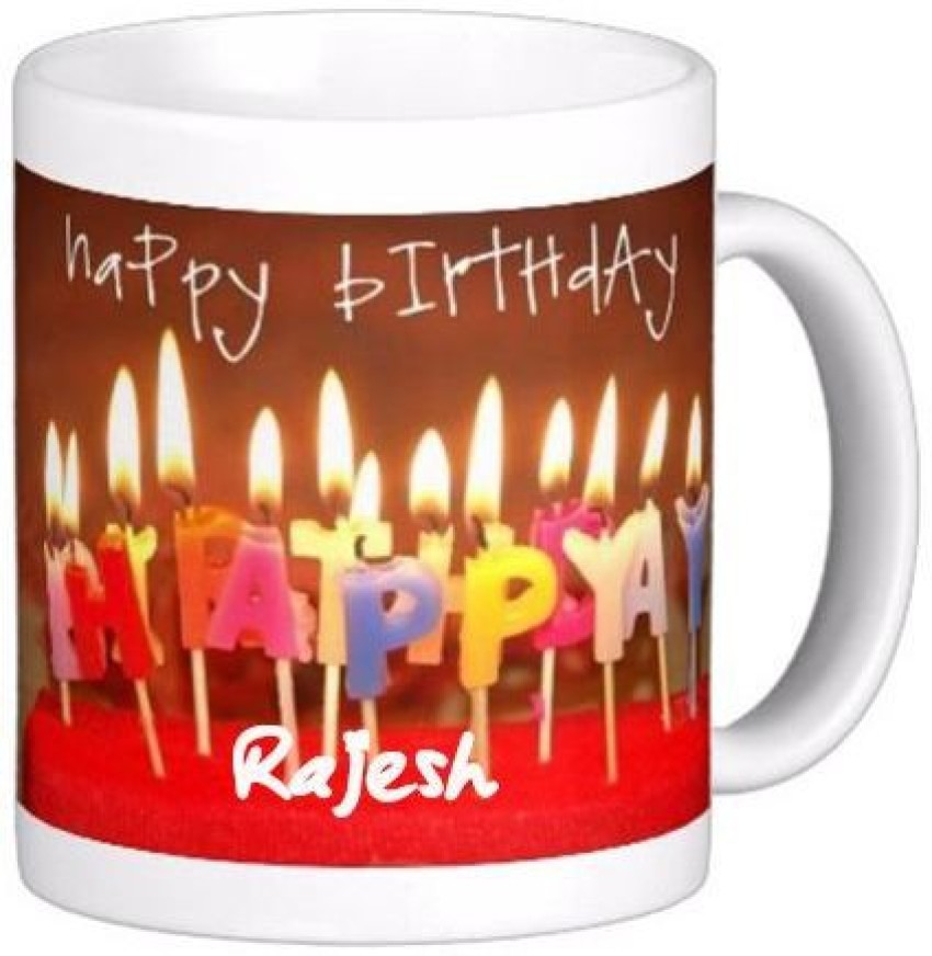 Happy Birthday Rajesh Cake Balloon - Greet Name