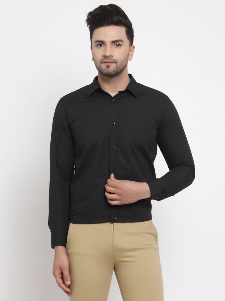 dd fashion Men Solid Formal Black Shirt  Buy dd fashion Men Solid Formal Black  Shirt Online at Best Prices in India  Flipkartcom
