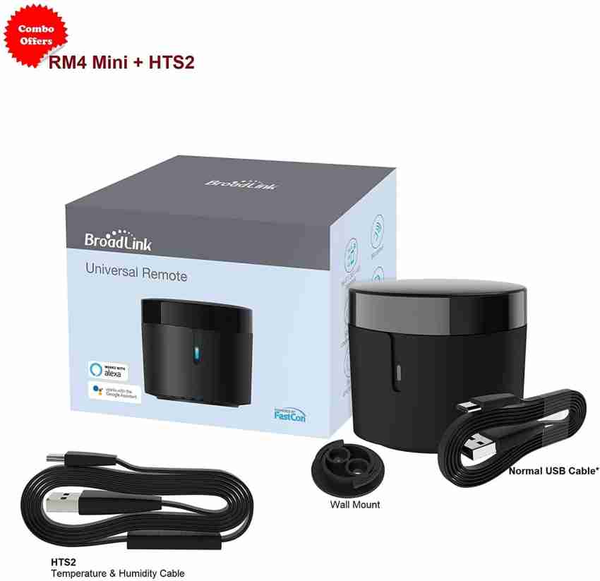 BroadLink RM4 Mini IR Remote Control Switch Wireless Smart Home Device HTS2  Temperature Humidity Sensor Works Alexa Google Home