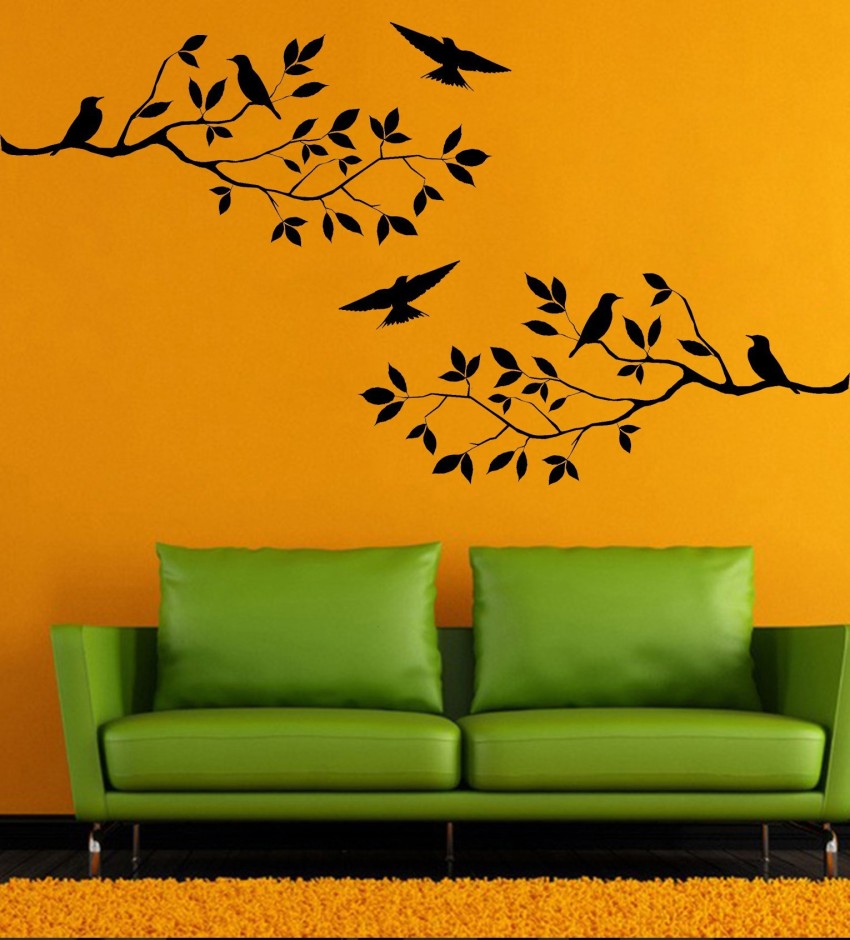 Kayra Decor Bird on Tree Branch Wall Design Stencils for Wall Painting for  Home Wall Decoration � Suitable for Room Decor, Ceiling, Craft and Floors  (16 inch x 24 inch) (KHS390) KHS390