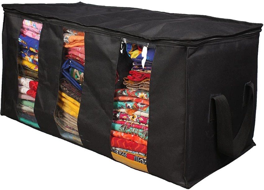 Multicolor Printed Foldable Storage Bag For Clothes 66L For Personal Bag  Size Big